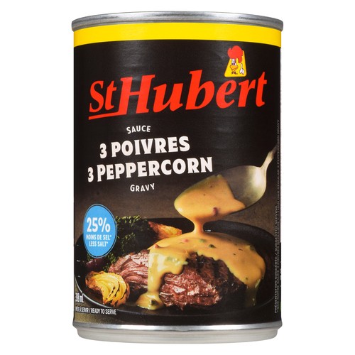 St-Hubert Gravy Low Salt Pepper Sauce 398 ml