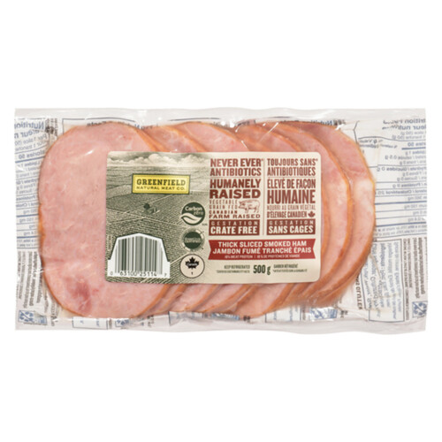 Greenfield Natural Meat Co. Smoked Ham Thick Sliced 500 g