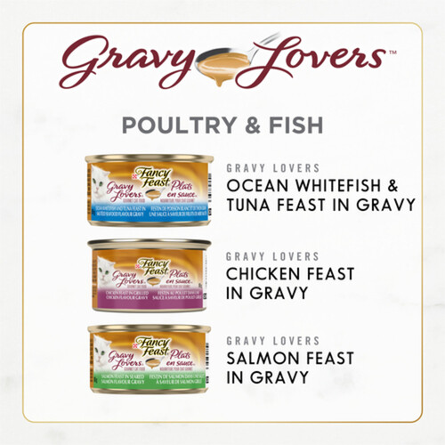 Fancy Feast Gravy Lovers Wet Cat Food Variety Pack 24 x 85 g