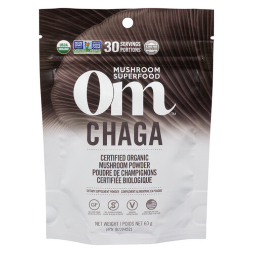 Om Gluten-Free Mushroom Superfood Chaga Powder 60 g