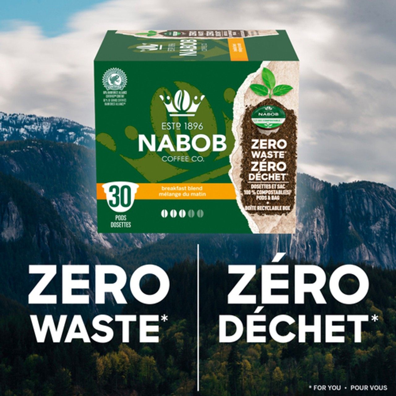 Nabob Coffee Pods 100% Arabica Breakfast Blend 30 Single Serve 292 g ...