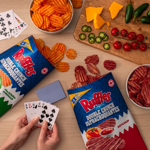 Ruffles Double Crunch Jalapeño Cheddar Flavoured Potato Chips (small bag) 58 g