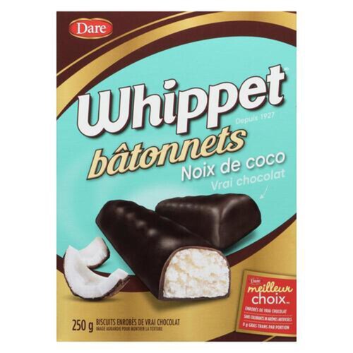 Dare Whippet Peanut-Free Cookies Sticks Coconut 250 g