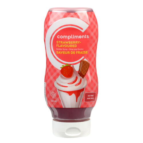 Compliments Sundae Syrup Strawberry 428 ml