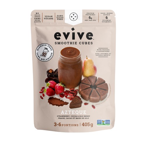 Evive Frozen Smoothie Cubes No Added Sugar Azteque Strawberry Cocao And Goji Berry 405 g