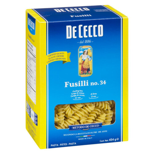 DeCecco Fusilli Pasta 454 g