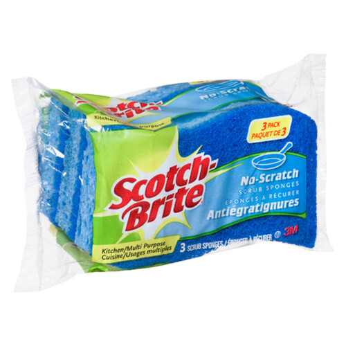 Scotch-Brite No-Scratch Scrub Sponge 3 EA