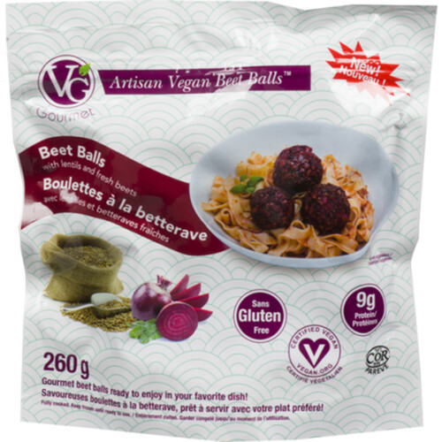 VG Gourmet Frozen Artisan Vegan Beet Balls 260 g