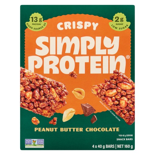 Simply Protein Crispy Bar Peanut Butter Chocolate 4 x 40 g