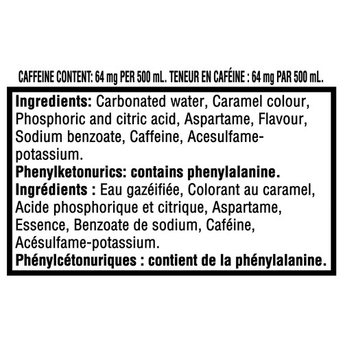 Diet Coke Soda 500 ml (bottle)