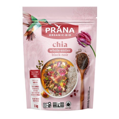 Prana Organic Chia Seeds Whole Black 1 kg