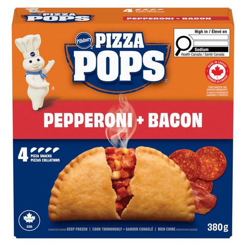Pillsbury Pizza Pops Frozen Pizza Snack Pepperoni + Bacon 380 g