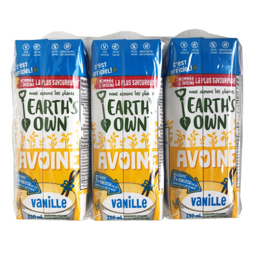 Earth's Own Oat Beverage Vanilla 3 x 250 ml