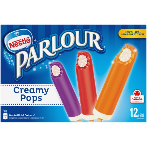 Nestle Parlour Frozen Dessert Bars Creamy Pops 12 Pack 720 ml