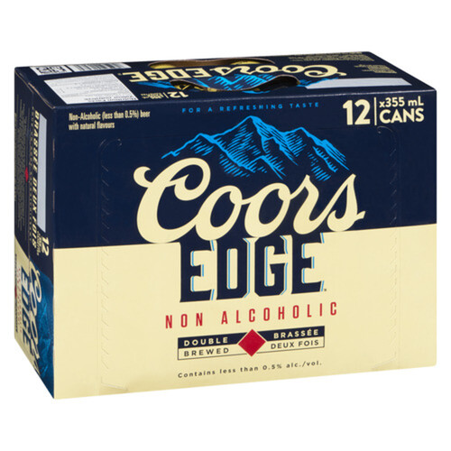 Coors Edge Non Alcoholic Beer 12 x 355 ml (cans)