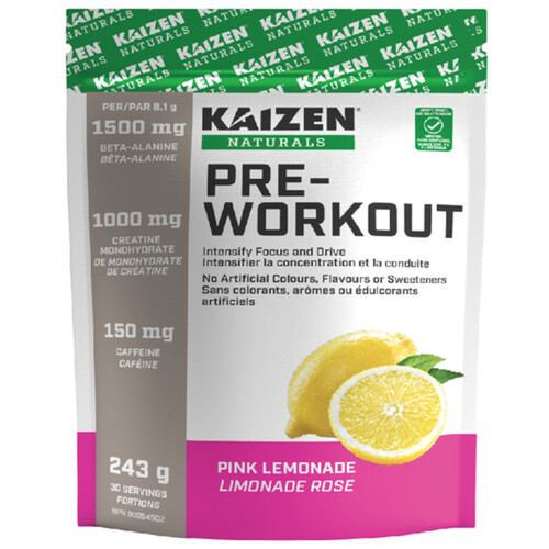 Kaizen Naturals Pre-Workout Pink Lemonade 243 g