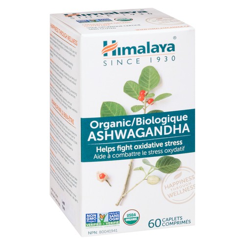 Himalaya Organic Herbal Healthcare Ashwagandha Caplets 60 Count