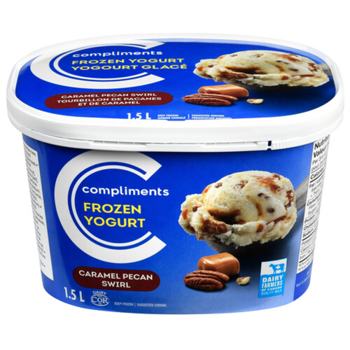 Compliments Frozen Yogurt Caramel Pecan Swirl 1.5 L