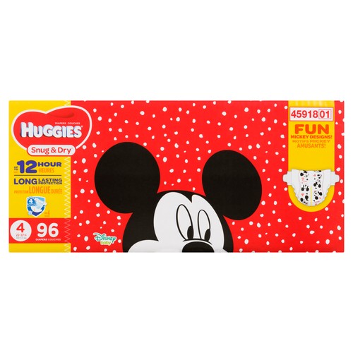 Huggies Snug & Dry Diapers Size 4 96 Count 