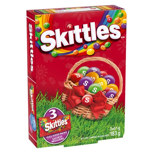 Skittles Candy Bite Size Full-Sized Pack 3 x 61 g