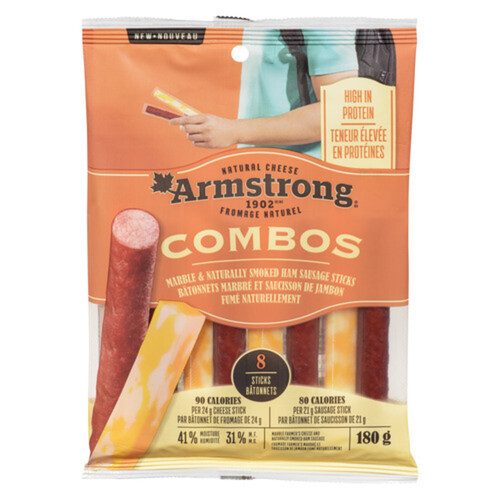 Armstrong Marble & Naturally Smoked Ham Sausage Sticks Combos 180 g