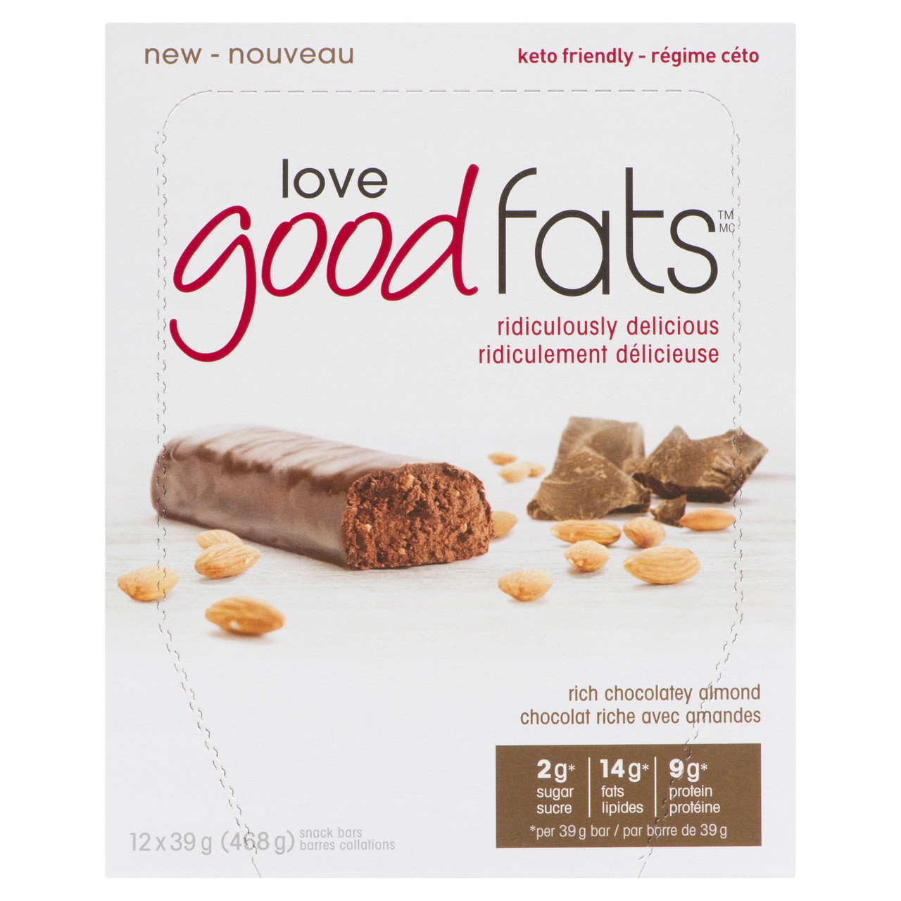 Love Good Fats Bar Rich Chocolatey Almond 39 g - Voilà Online Groceries ...