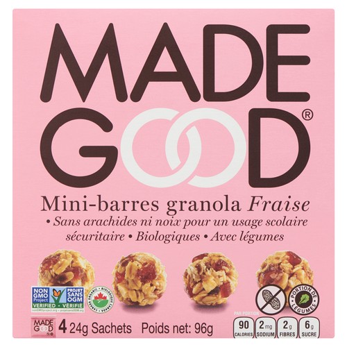 Made Good Organic Mini Granola Bars Strawberry 96 g 