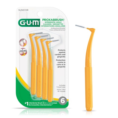 GUM Proxabrush Angle Cleaner Tight Cylindrical 6 Count