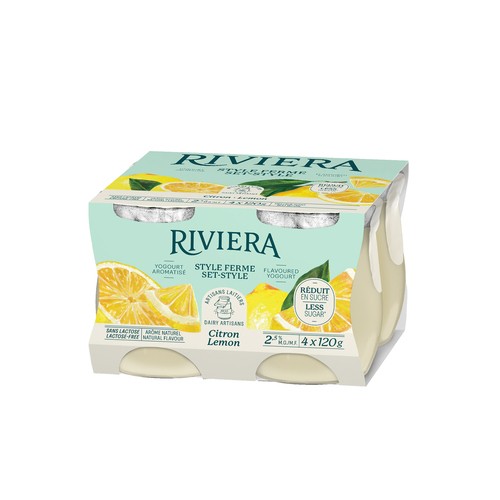 Riviera Less Sugar Set Style Yogurt Lemon 4 x 120 g