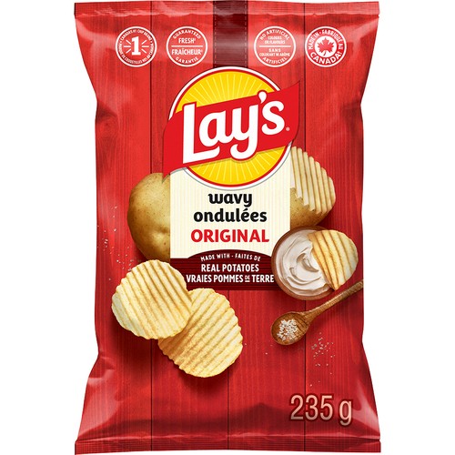 Lay's Wavy Potato Chips Original 235 g