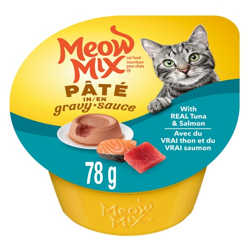 Meow Mix Wet Cat Food Paté In Gravy With Real Tuna & Salmon 78 g