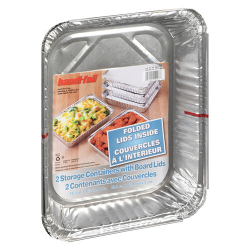 Handi-Foil XL Storage Container With Folded Lid 2 Pack