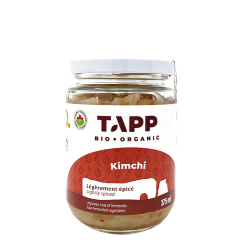 Tapp Organic Raw Kimchi Lightly Spiced 375 ml