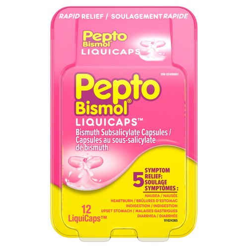 Pepto Bismol Liquid Capsules 12 EA