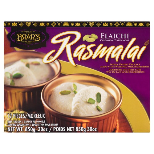 Brar's Divine Deserts Of India Rasmalai 850 g (frozen)