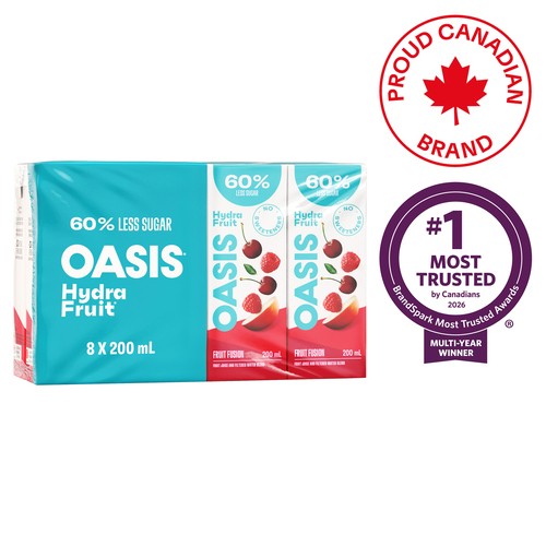 Oasis Hydrafruit Juice Boxes Fruit Fusion 8 x 200 ml