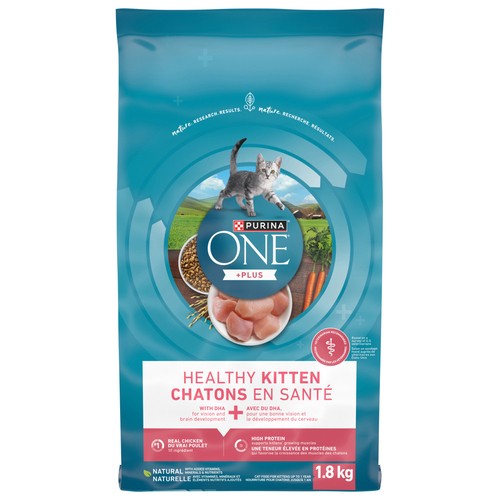 Purina ONE +Plus Dry Kitten Food Healthy Kitten Chicken 1.8 kg