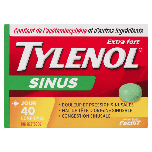 Tylenol Sinus Extra Strength Daytime 40 Tablets 