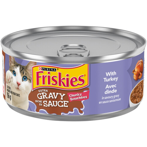 Friskies Wet Cat Food  Extra Gravy Chunky with Turkey 156 g