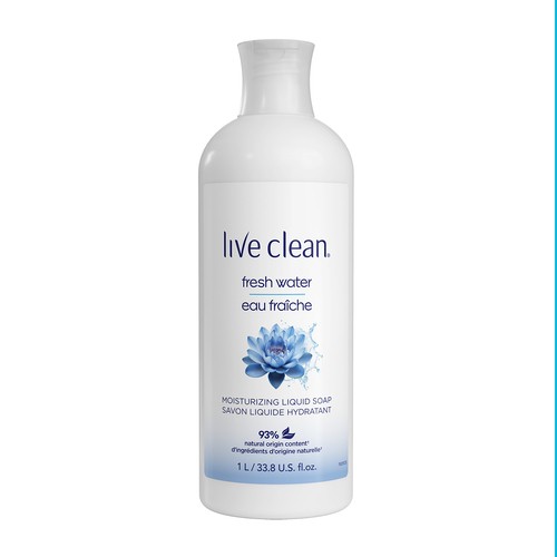 Live Clean Liquid Hand Soap Fresh Water 1 L