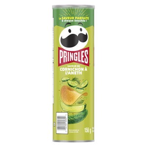 Pringles Croustilles Saveur de Cornichon à l'Aneth 156 g