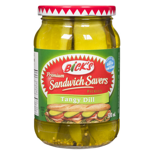 Bick's Sandwich Savers Pickles Tangy Dill 500 ml