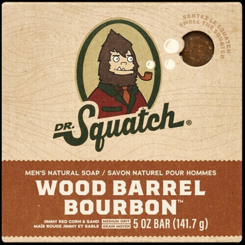 Dr. Squatch Men's Natural Bar Soap Wood Barrel Bourbon 141 g