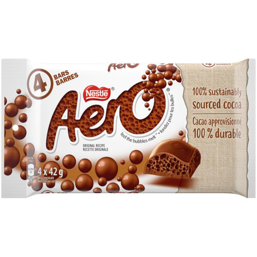 Nestlé Aero Milk Chocolate Bar 4 Pack 168 g
