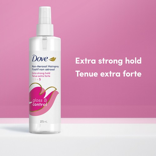 Dove Non-Aerosol Hairspray Extra Strong Hold Gloss & Control 273 ml