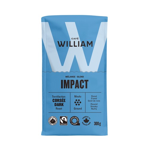 Café William Beans Dark Roast Ground Impact 300 g