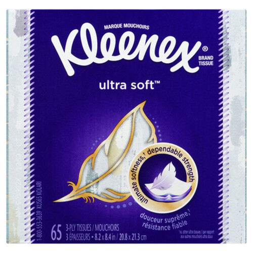 Kleenex Facial Tissue Ultra Soft 65 Sheets 1 EA
