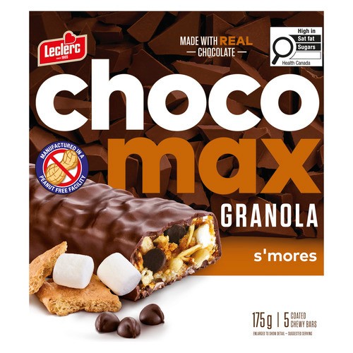 Leclerc Chocomax Nut Free Granola Bars S'mores 175 g