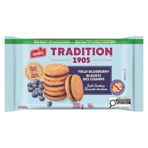 Leclerc Tradition Soft Cookies Field Blueberries 280 g