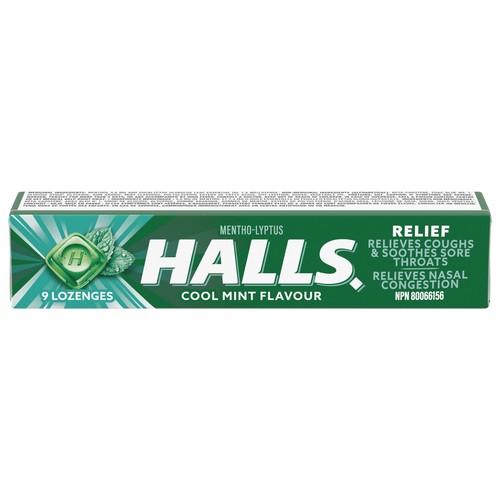 Halls Cough Drops Cool Mint 9 Count